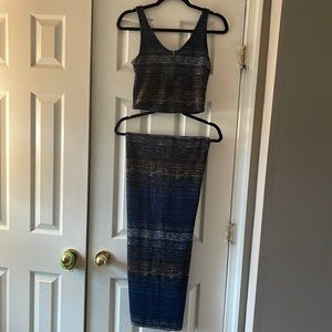 Sugar Popped Blue 2 Piece Skirt Set.